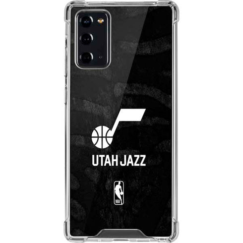 NBA Utah Jazz Black Animal Print Galaxy Note20 5G Clear Case