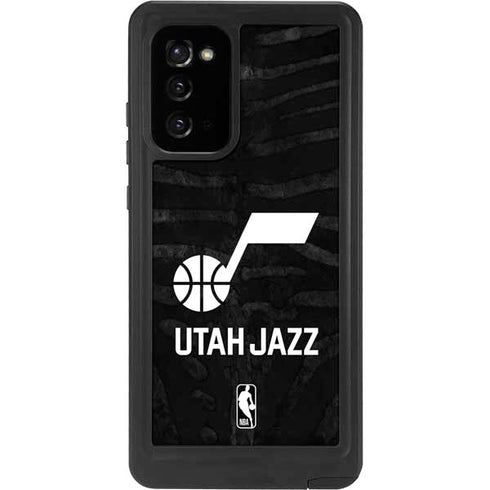 NBA Utah Jazz Black Animal Print Galaxy Note20 5G Waterproof Case