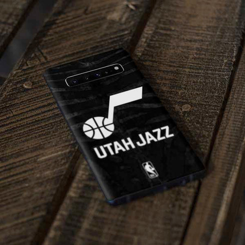 NBA Utah Jazz Black Animal Print Galaxy S10 Plus Skin