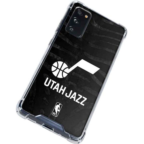 NBA Utah Jazz Black Animal Print Galaxy S20 FE Clear Case