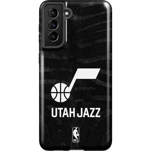 NBA Utah Jazz Black Animal Print Galaxy S21 Plus 5G Pro Case