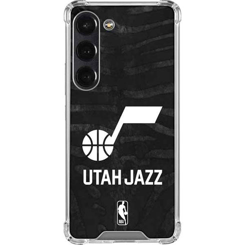 NBA Utah Jazz Black Animal Print Galaxy S23 Clear Case