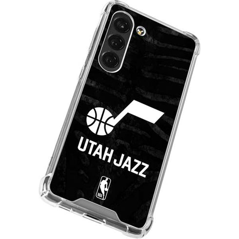 NBA Utah Jazz Black Animal Print Galaxy S23 Clear Case