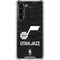 NBA Utah Jazz Black Animal Print Galaxy S23 Plus Clear Case
