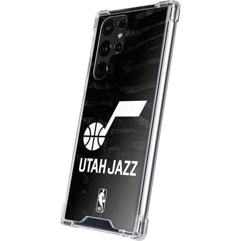 NBA Utah Jazz Black Animal Print Galaxy S23 Ultra Clear Case