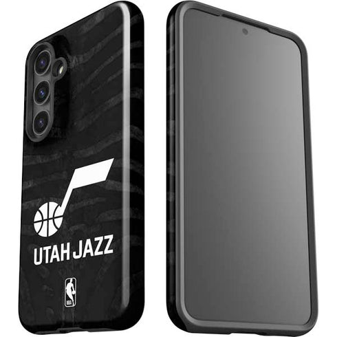 NBA Utah Jazz Black Animal Print Galaxy S25 Impact Case