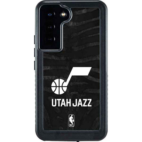 NBA Utah Jazz Black Animal Print Galaxy S24 Plus Waterproof Case