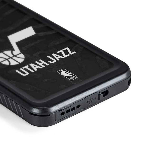 NBA Utah Jazz Black Animal Print Galaxy S24 Plus Waterproof Case