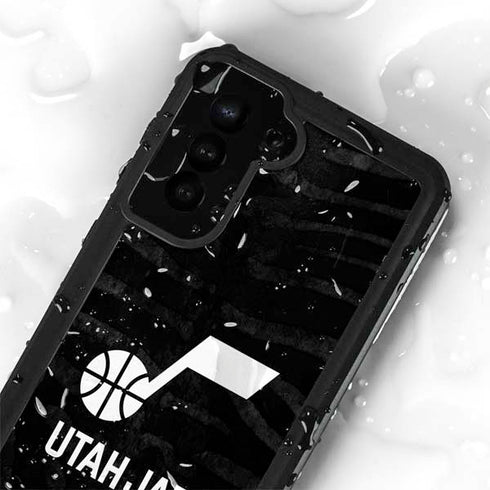 NBA Utah Jazz Black Animal Print Galaxy S24 Plus Waterproof Case