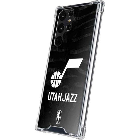 NBA Utah Jazz Black Animal Print Galaxy S24 Ultra Clear Case