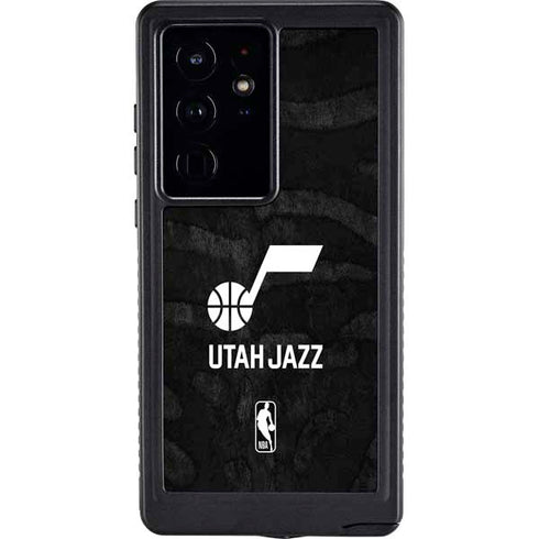 NBA Utah Jazz Black Animal Print Galaxy S24 Ultra Waterproof Case