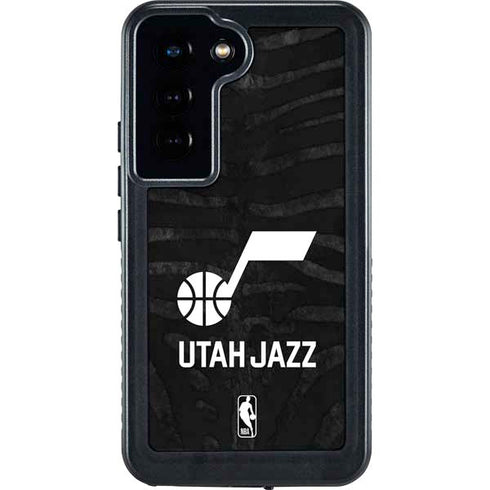 NBA Utah Jazz Black Animal Print Galaxy S24 Waterproof Case