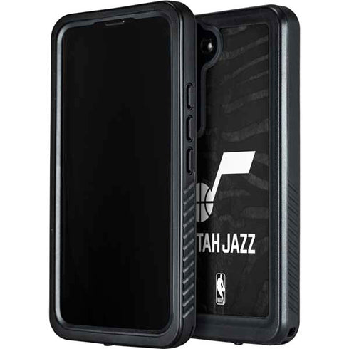NBA Utah Jazz Black Animal Print Galaxy S24 Waterproof Case