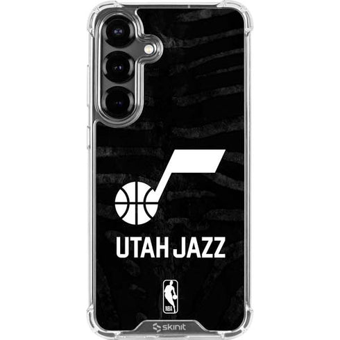 NBA Utah Jazz Black Animal Print Galaxy S26 Clear Case