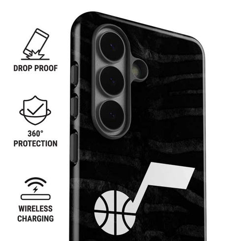 NBA Utah Jazz Black Animal Print Galaxy S26 Impact Case