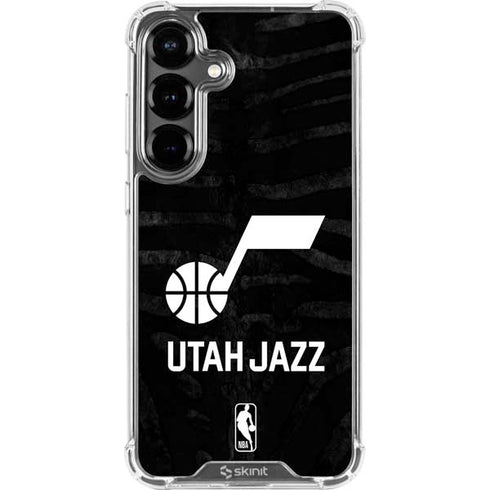NBA Utah Jazz Black Animal Print Galaxy S26 Plus Clear Case