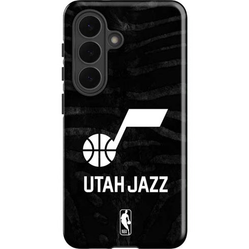 NBA Utah Jazz Black Animal Print Galaxy S26 Plus Impact Case