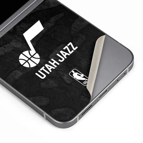NBA Utah Jazz Black Animal Print Galaxy Z Flip6 Skin