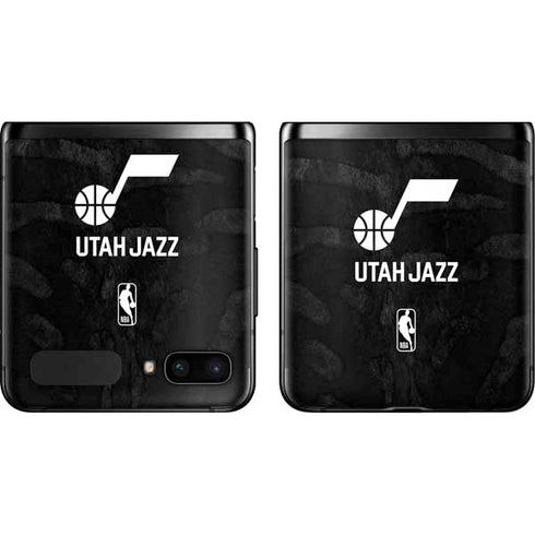 NBA Utah Jazz Black Animal Print Galaxy Z Flip Skin