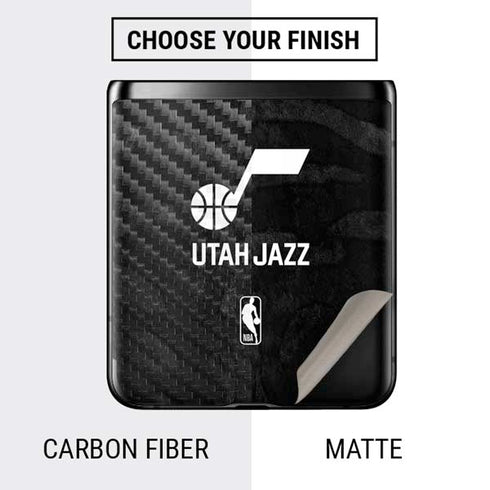 NBA Utah Jazz Black Animal Print Galaxy Z Flip Skin