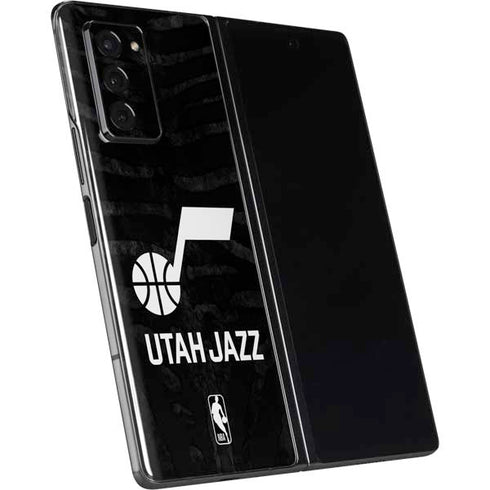 NBA Utah Jazz Black Animal Print Galaxy Z Fold2 5G Skin