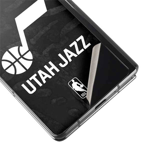 NBA Utah Jazz Black Animal Print Galaxy Z Fold2 5G Skin