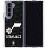 NBA Utah Jazz Black Animal Print Galaxy Z Fold5 5G Clear Case
