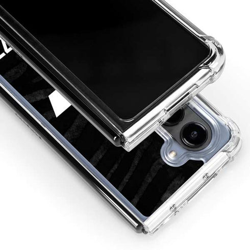 NBA Utah Jazz Black Animal Print Galaxy Z Fold5 5G Clear Case
