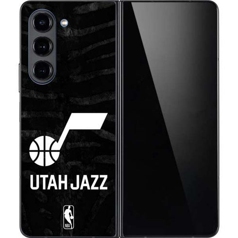 NBA Utah Jazz Black Animal Print Galaxy Z Fold5 5G Skin