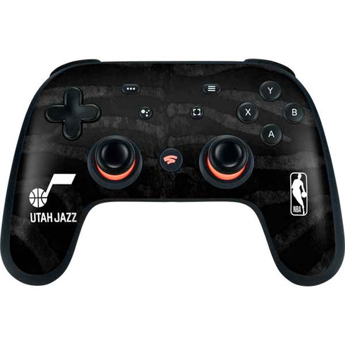 NBA Utah Jazz Black Animal Print Google Stadia Controller Skin