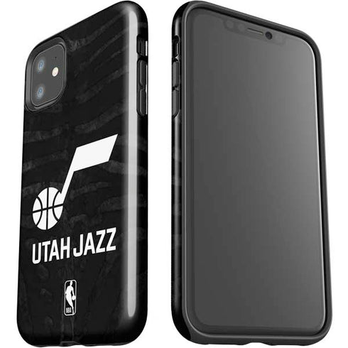 NBA Utah Jazz Black Animal Print iPhone 11 Impact Case