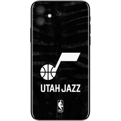 NBA Utah Jazz Black Animal Print iPhone 11 Skin