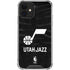 NBA Utah Jazz Black Animal Print iPhone 12 Clear Case