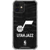 NBA Utah Jazz Black Animal Print iPhone 12 Mini Clear Case
