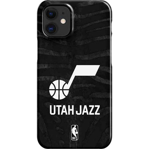NBA Utah Jazz Black Animal Print iPhone 12 Mini Lite Case