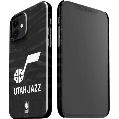 NBA Utah Jazz Black Animal Print iPhone 12 Mini Lite Case