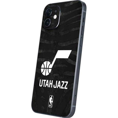 NBA Utah Jazz Black Animal Print iPhone 12 Mini Skin
