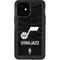 NBA Utah Jazz Black Animal Print iPhone 12 Mini Waterproof Case