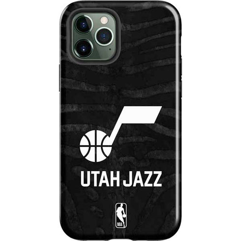 NBA Utah Jazz Black Animal Print iPhone 12 Pro Max Impact Case