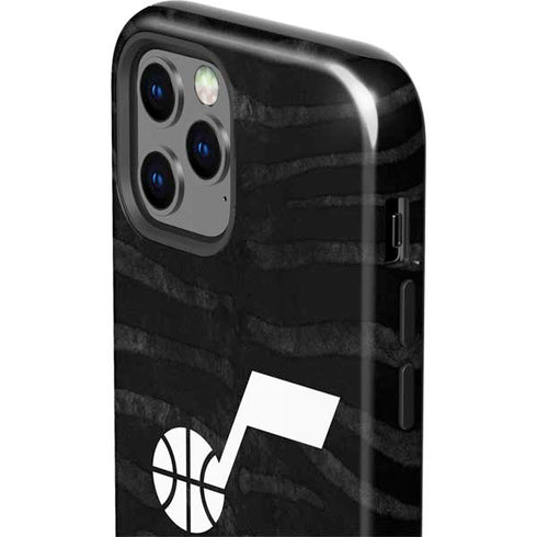 NBA Utah Jazz Black Animal Print iPhone 12 Pro Max Impact Case