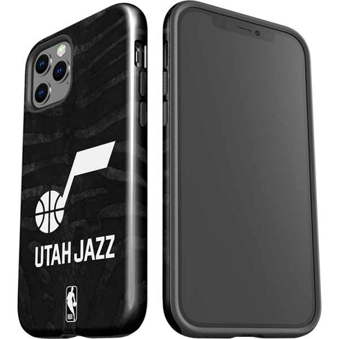 NBA Utah Jazz Black Animal Print iPhone 12 Pro Max Impact Case