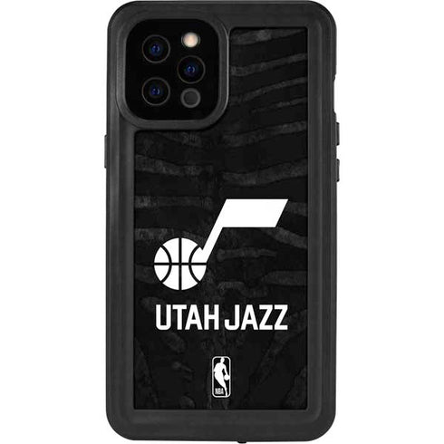 NBA Utah Jazz Black Animal Print iPhone 12 Pro Max Waterproof Case