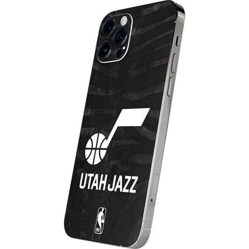NBA Utah Jazz Black Animal Print iPhone 12 Pro Skin