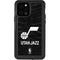 NBA Utah Jazz Black Animal Print iPhone 12 Pro Waterproof Case