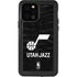 NBA Utah Jazz Black Animal Print iPhone 12 Pro Waterproof Case