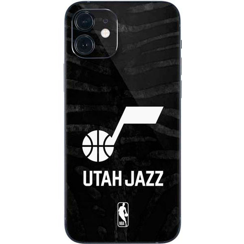 NBA Utah Jazz Black Animal Print iPhone 12 Skin