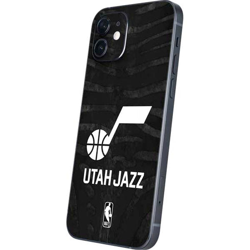NBA Utah Jazz Black Animal Print iPhone 12 Skin