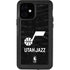 NBA Utah Jazz Black Animal Print iPhone 12 Waterproof Case
