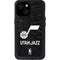 NBA Utah Jazz Black Animal Print iPhone 13 Mini Waterproof Case