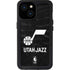 NBA Utah Jazz Black Animal Print iPhone 13 Mini Waterproof Case